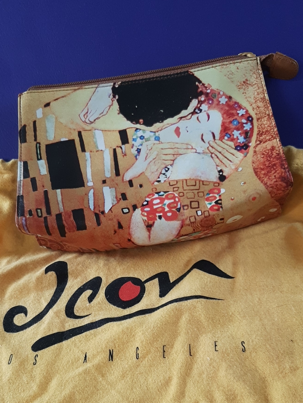 Icon Gustav Klimt Vintage Pouch Wearable Art The Kiss